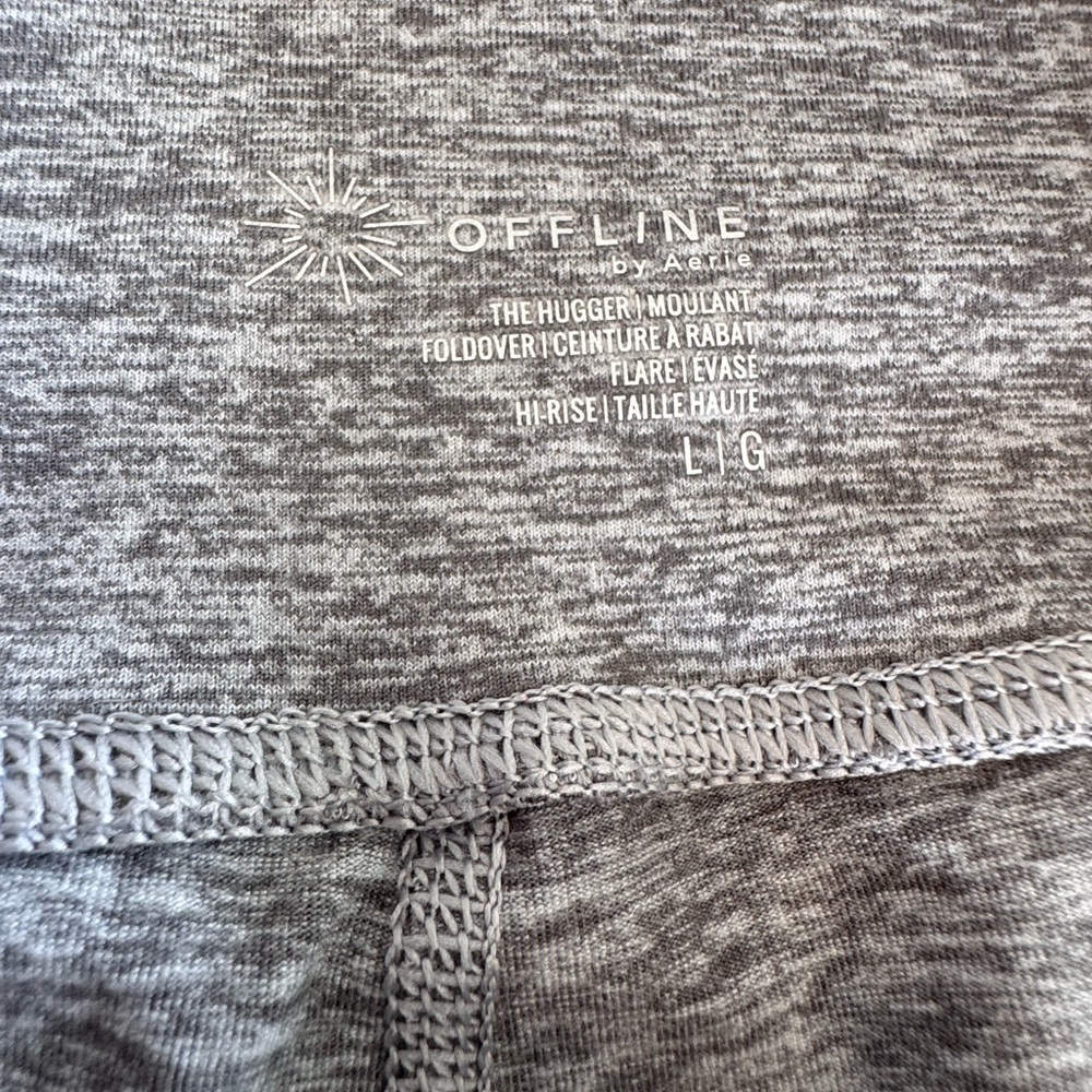 Offline by Aerie The Hugger Fold-over Flare Hi-Rise Pant Size L - Picture 7 of 9